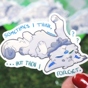 Sometimes I think, but then I forget. Silly Haro 2.5in Laminated Matte Vinyl Sticker