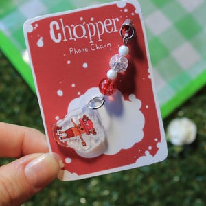 Chopper One Piece Double Sided Acrylic 1 Inch Beaded Phone Charm