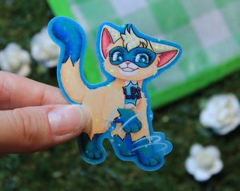 LPS Littlest Pet Shop Comic Con Cat Kitty 2.5inch Laminated Holographic Vinyl Sticker