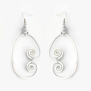 Boucles d'oreilles QUARTIERI Klimt, aluminium argenté ultraléger