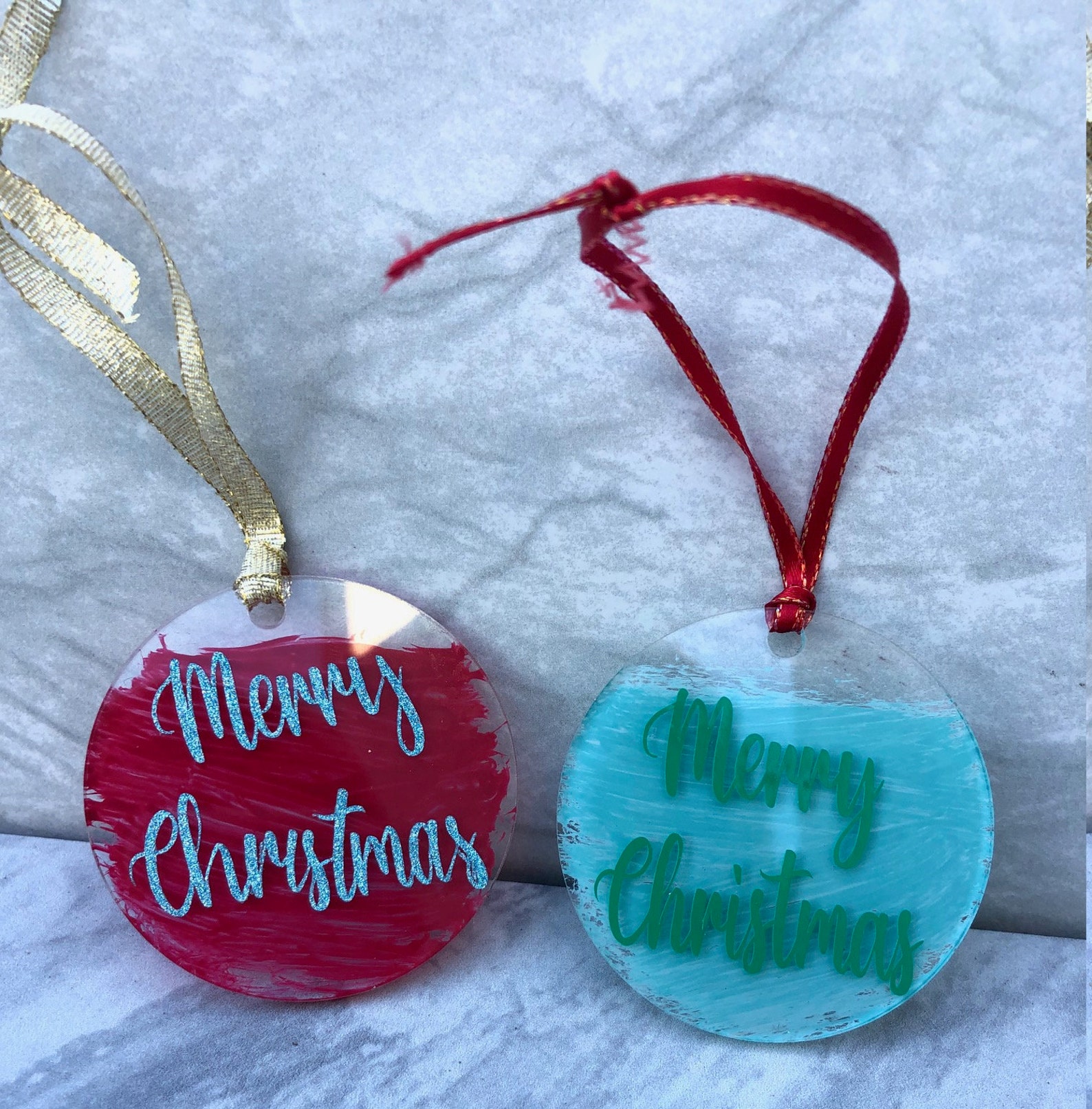 Personalized Christmas Ornament Acrylic Painted Ornament Etsy UK