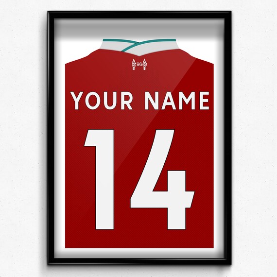 liverpool football shirt with name