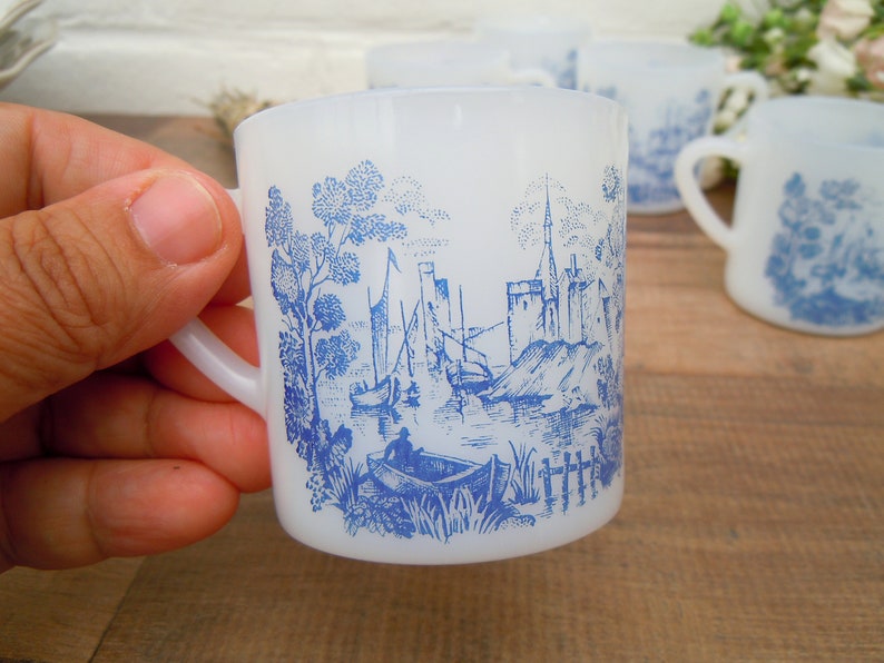 made in France Vintageantiqueold french coffeetea cupsmugs Arcopal