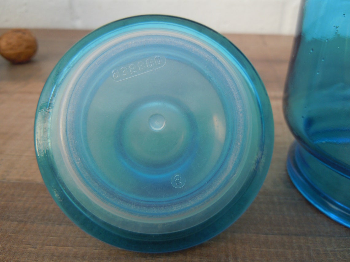 Tarro de boticario en vidrio azul turquesa tarro de boticario | Etsy