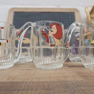 Antique Pipe-shaped shot glasses, 70s Tobacco Cigarettes decor, 1970s vintage smoker collection