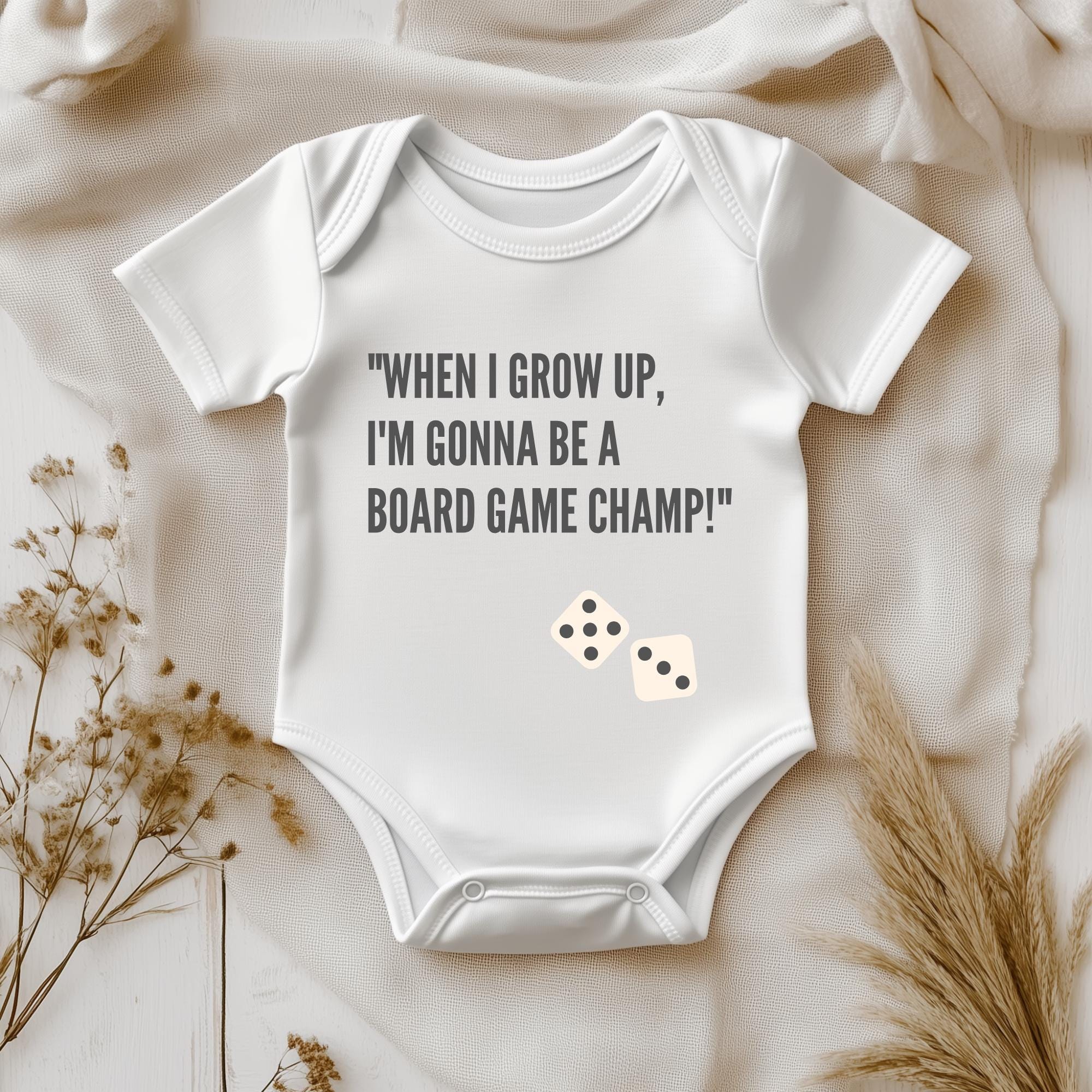Board Game Baby Bodysuit | When I grow up | Cotton