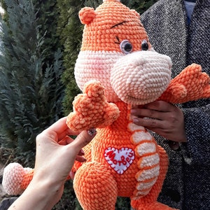 Personalized Crochet Dragon Amigurumi: Plush Stuffed Toy, Nursery Decor