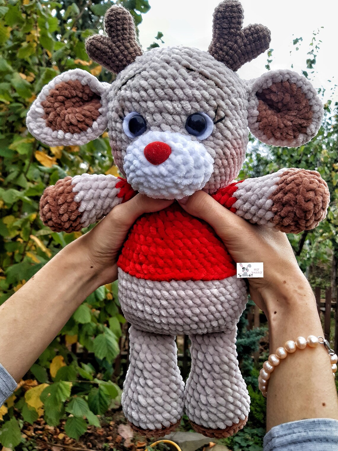 Personalized Crochet Deer Moose Elk Stuffed Toy Reindeer Elk Etsy