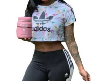 crop top tracksuit adidas