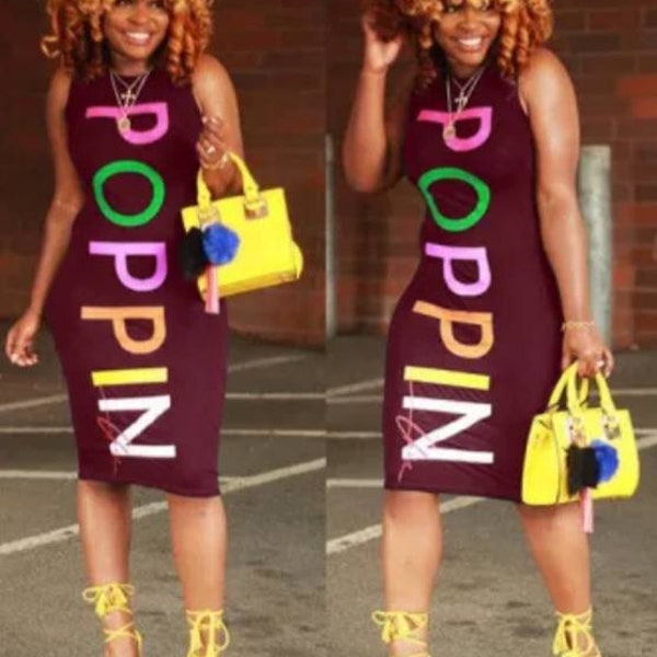 Poppin dress, burgundy designer dress
