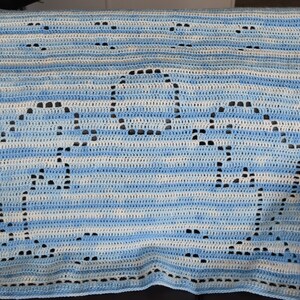 Crochet Baby Blanket: Lightweight Ocean Theme, Dolphins Design