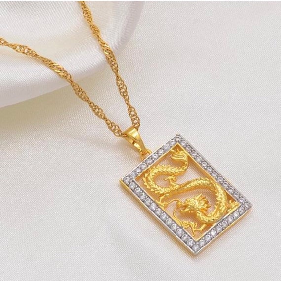 Lucky dragon necklace sale