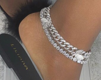 Cuban Link Anklet - Etsy