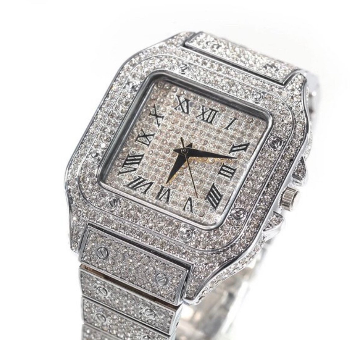 Iced Out Square Watch Square Full Iced Out Men Watches - Etsy