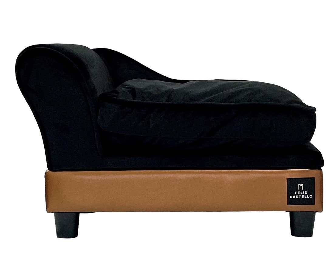 Cat Couch Bed by FELIS CASTELLO. Fancy Cute Velvet Cat Sofa Bed. Modern