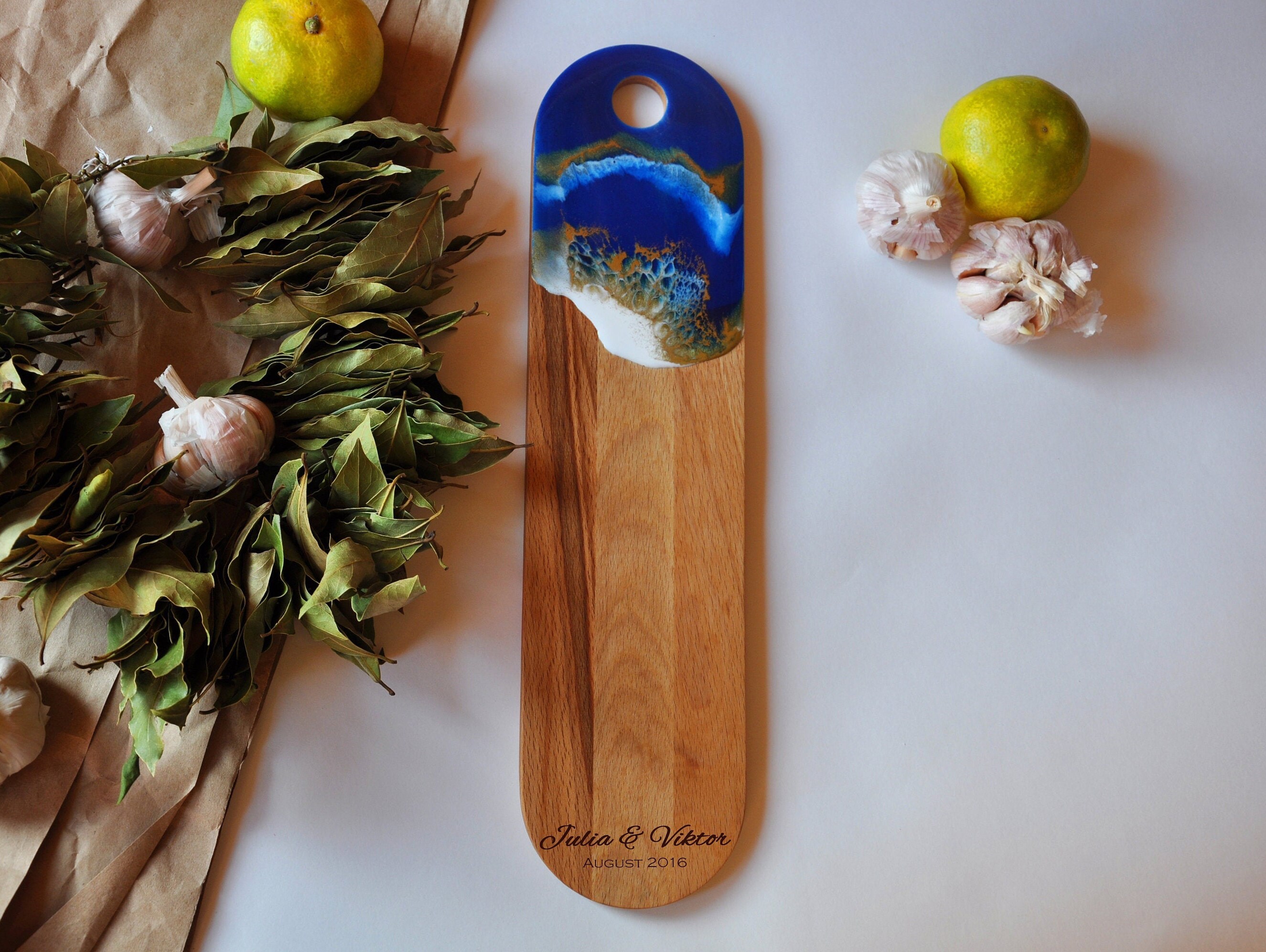 Christmas gift box cutting board Personalized charcuterie Etsy