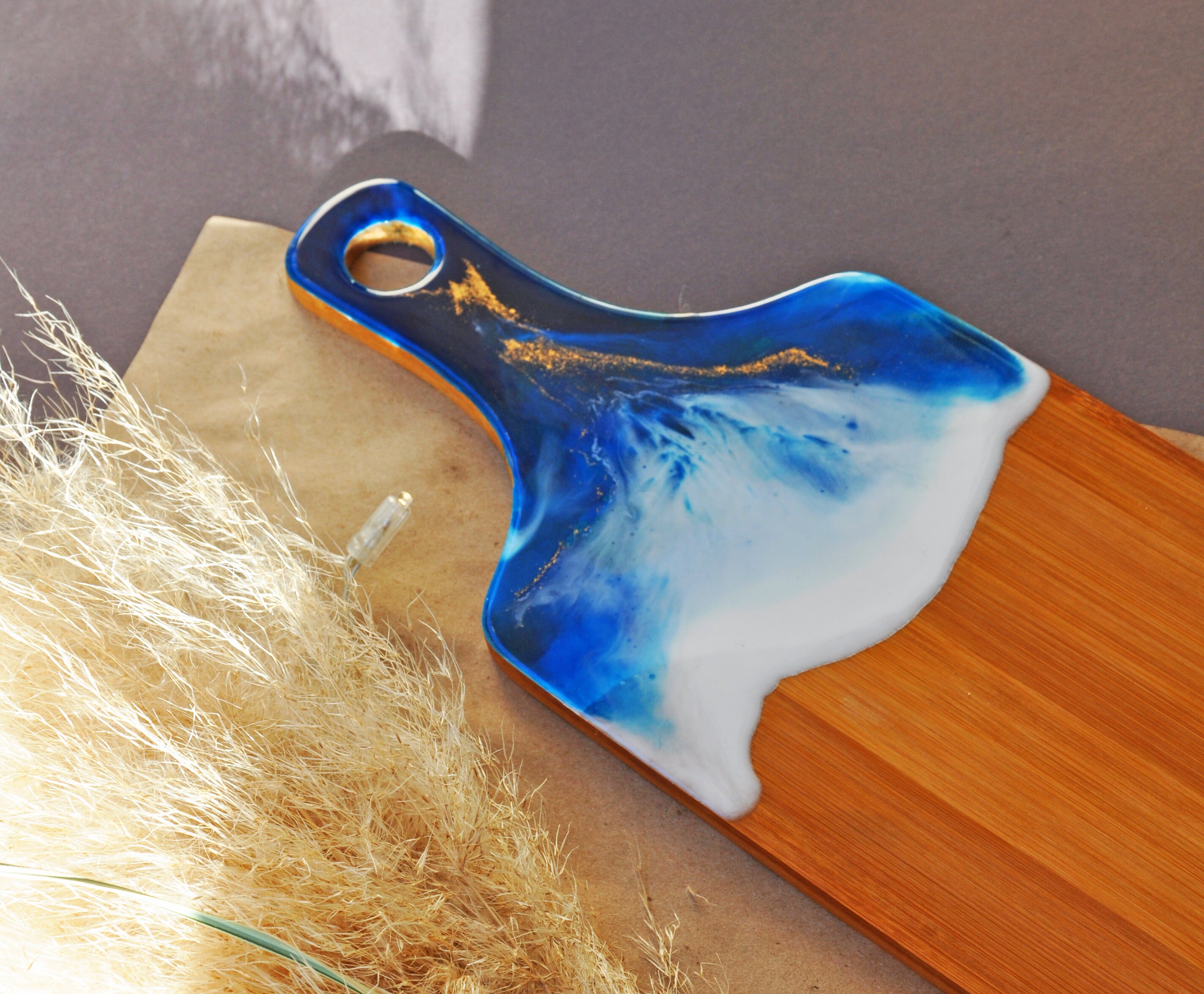 Resin art decor board Personalise Resin cheese Board wooden Etsy