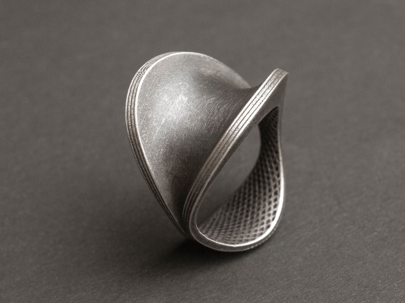 DUNE-FUTURISTIC-STATEMENT Ring-Dune Ring-Unique Ring-Futuristic Clothing-Sci Fi-Space-Raw Ring-Handmade-Dune 2020 Ring-Dune Jewelry-Extropic