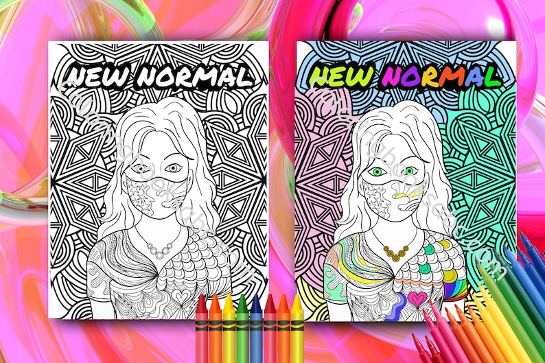 Download Quarantine Coloring Pages For Adults A Bundle Of 8 ...