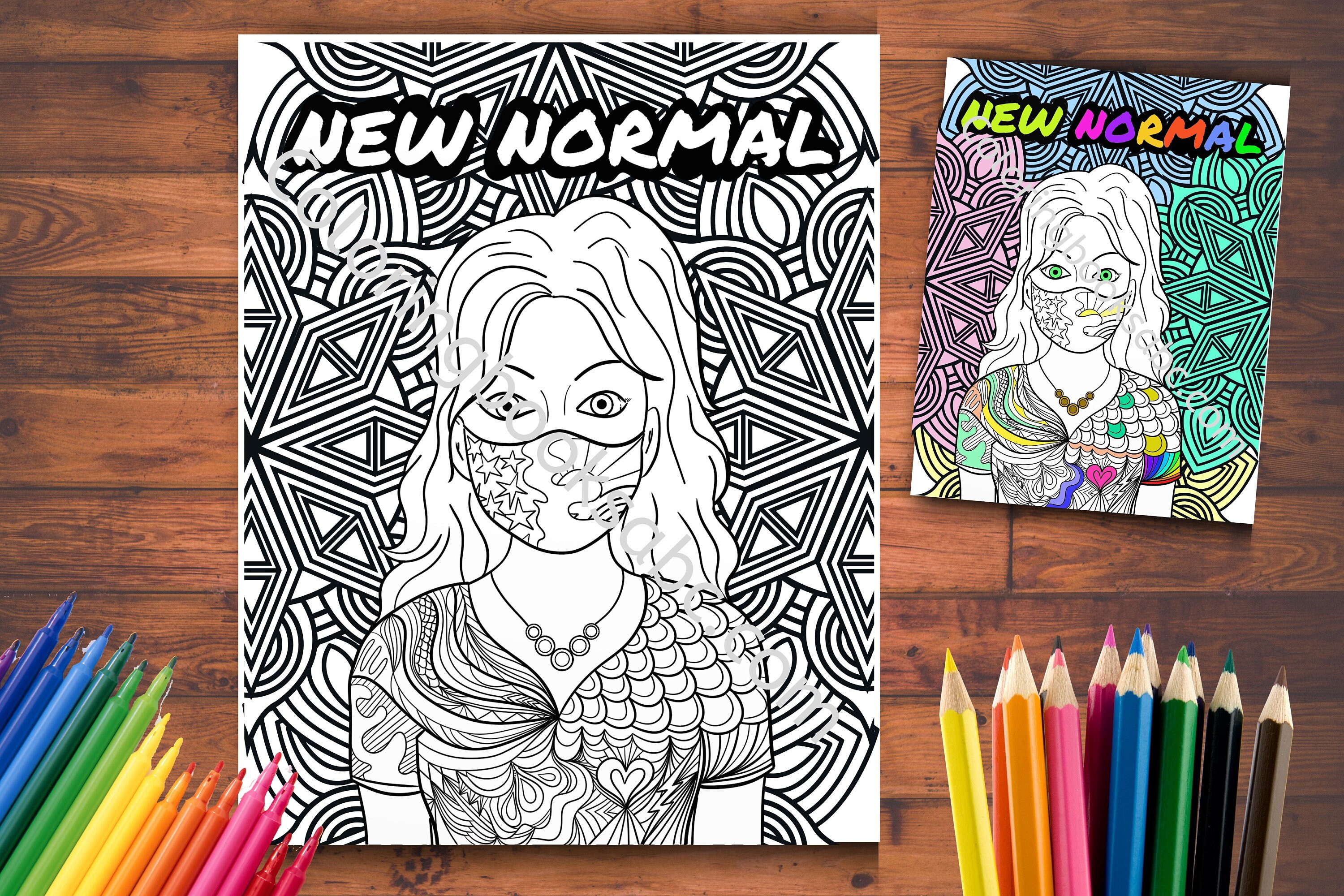 Download Quarantine Coloring Book Adult Coloring Pages Funny Social | Etsy