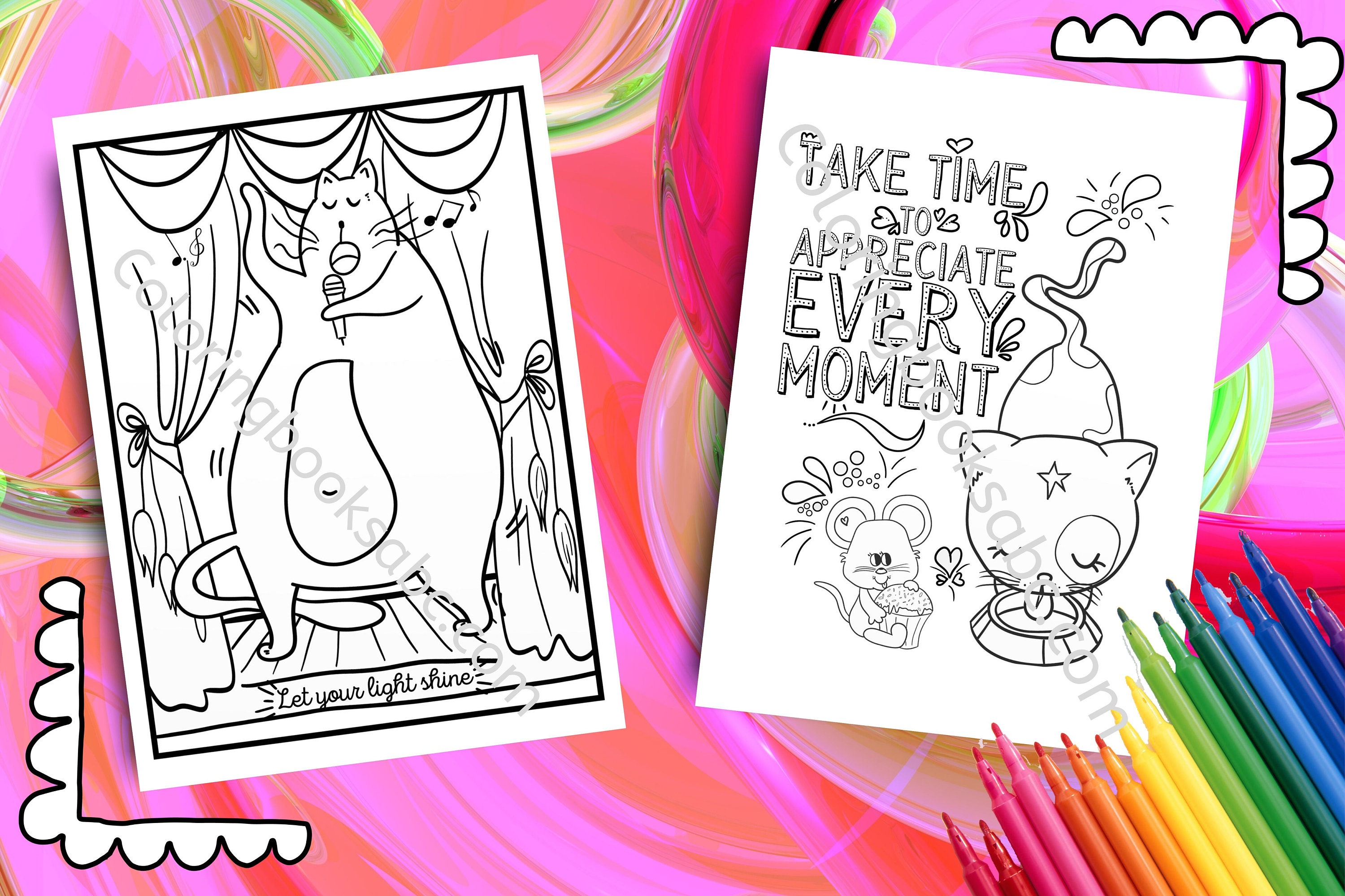 Download Coloring Pages For Kids Bundle Of 48 Colouring Sheets For ...