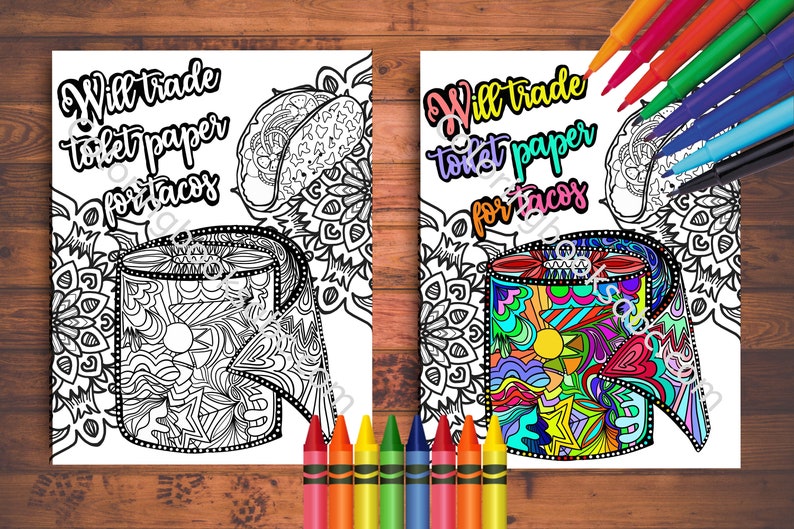 Download Quarantine Coloring Book Adult Coloring Pages Funny Social | Etsy