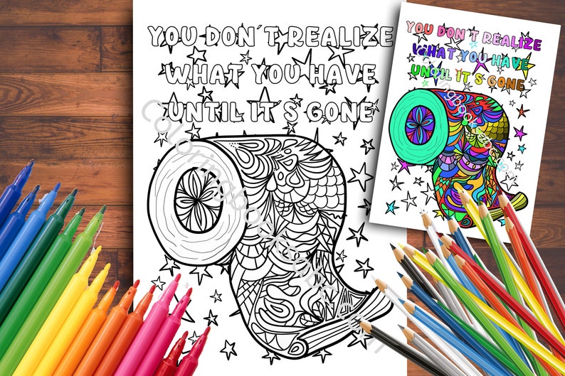 Download Quarantine Coloring Book Adult Coloring Pages Funny Social | Etsy