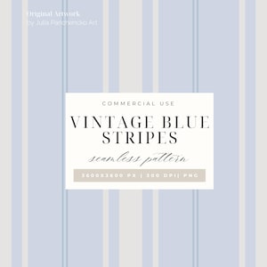 Carta digitale a righe blu beige vintage / Motivo senza soluzione di continuità / Sfondo pastello morbido per scrapbooking, tessuti e progetti fai da te