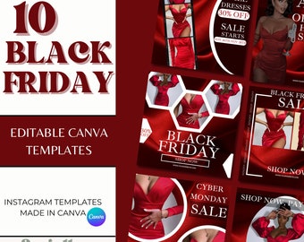 Black Friday Flyer | Sale Flyer | Editable Flyer | DIY Social Media Flyer | Canva Flyer | Black Friday Instagram Template | Flyer template