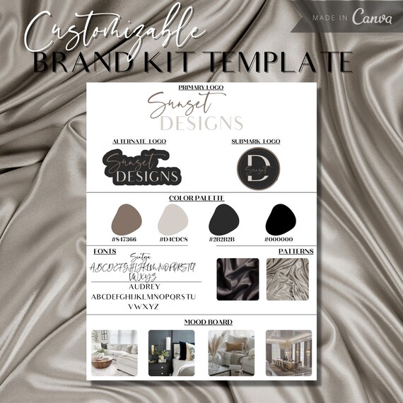Branding kit | Canva Branding Kit Template| Brand Kit | Branding Kit Template| Premade Branding Template| Brand Board| Branding Package|