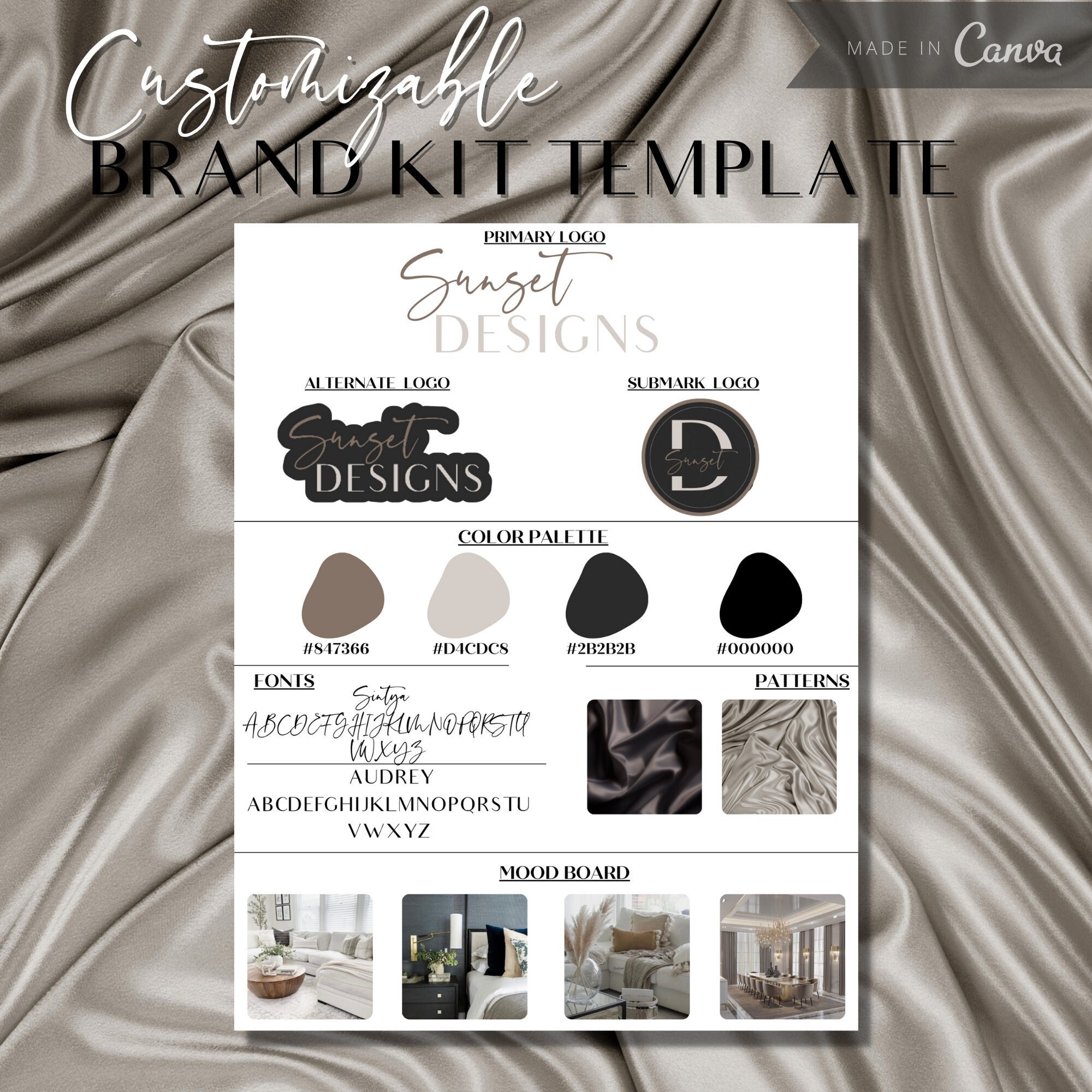 Branding Kit | Canva Branding Kit Template| Brand Kit | Branding Kit ...