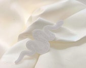 White Floral Snake Sticker Clear Sticker Laptop Sticker Waterproof Water bottle Sticker Die Cut Vinyl Sticker