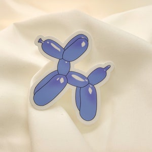 Blue Balloon Dog Sticker | Laptop Sticker | Waterproof Water bottle Sticker | Die Cut Vinyl Sticker