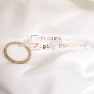 Acrylic Spicy Memories Keychain | Car Keys | Car Accessories | Key Accessories
