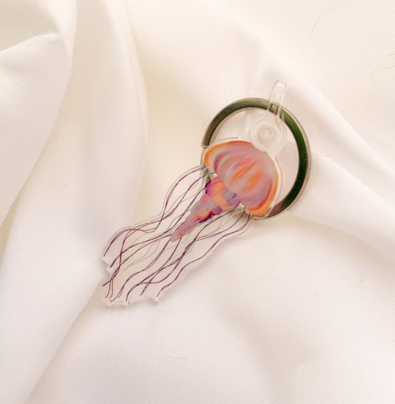 Acrylic Jellyfish Keychain | Car & Key Accessories