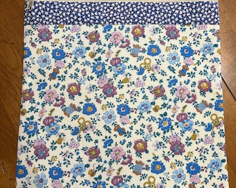 Haberdashery Floral  Lined Cross Stitch Project Bag