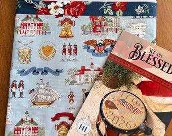 Independence Lined Cross Stitch Project Bag