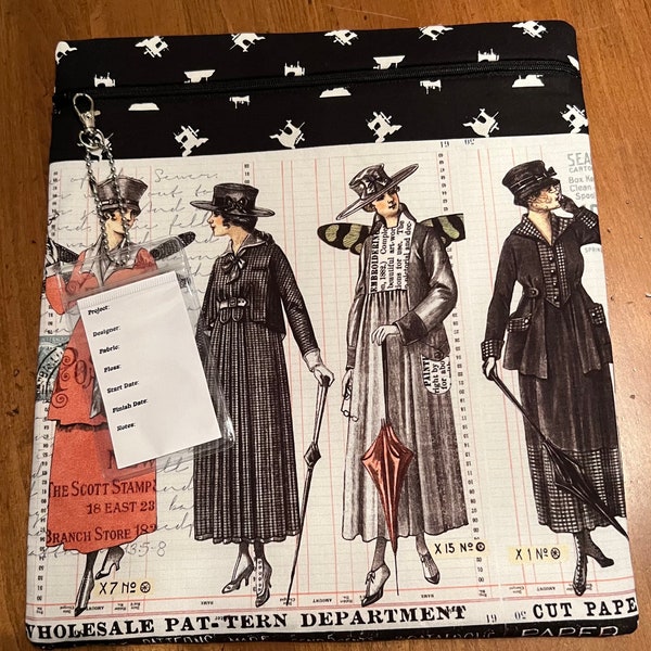 Sew Journal Ladies Lined Cross Stitch Project Bag