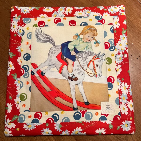American Jane (Rocking Horse) Lined Cross Stitch Project Bag