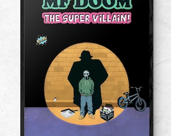 MF DOOM Inspired Hip Hop Comic Poster