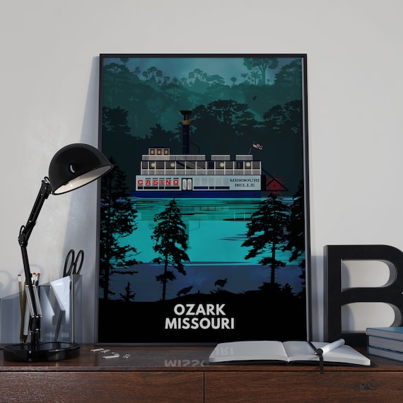 Lake of the Ozarks, Ozark Missouri Inspired Minimal Poster