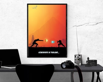 Street Fighter 2 Inspired Sagat  vs Ryu Thailand Poster
