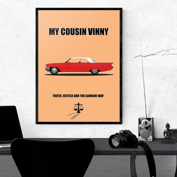 Mijn neef Vinny Movie Geïnspireerd Minimal Car Wall Art Poster