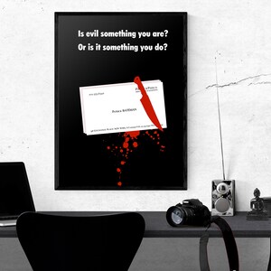 American Psycho Film Poster Quote Minimal Wall Art