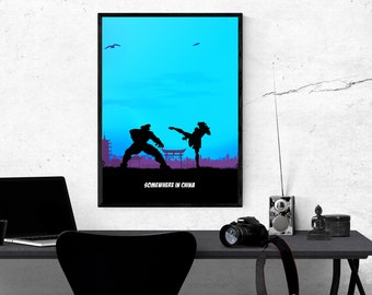 Street Fighter 2 Inspired Chun Li 90s Game Poster Wall Art