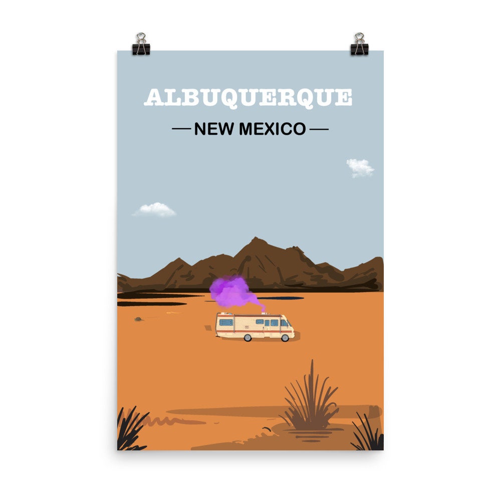Breaking Bad RV Travel Poster of Albuquerque New Mexico Wall - Etsy