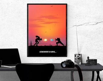 Street Fighter 2 Inspired Dhalsim India 90s Game Poster
