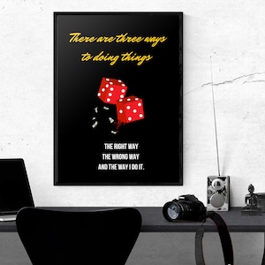 CASINO Film Poster Quote Minimal Art Wall Art Poster