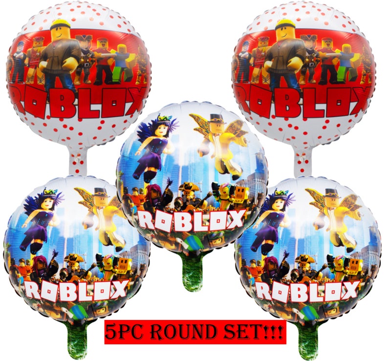 21pc Foil Latex Set Roblox 18 Balloon Balloons Birthday Etsy - 12pc roblox bracelets goody bag party favour birthday party supplies decoration balloon