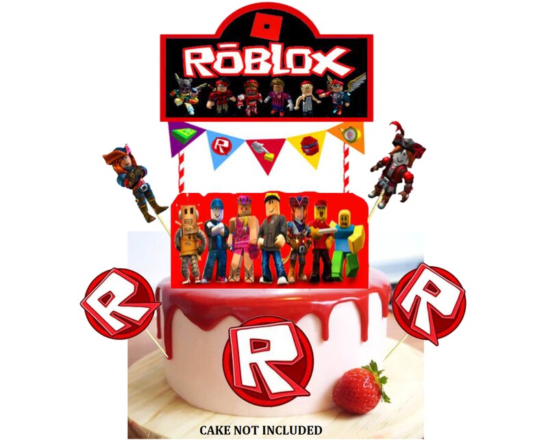 10pc Cake Topper Roblox Cupcake Topper Toppers Birthday Decoration Party Supplies Favor - roblox error 517